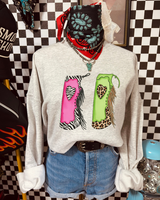 The watercolor chaps sweatshirt