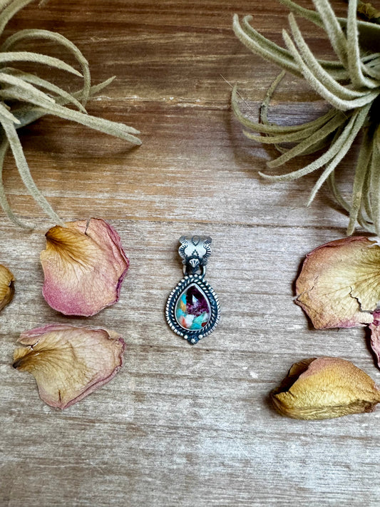 Mojave Stone Pendant – Sterling Silver, USA Made, Fits 6 mm Chain