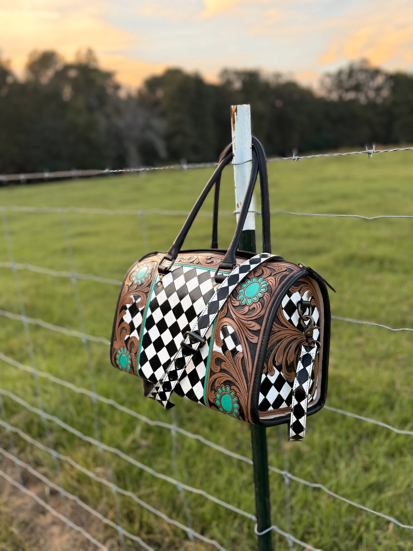 The Checkered Spur exclusive bag