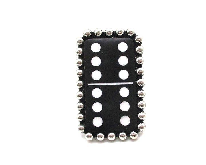 Black Domino Cuff Ring