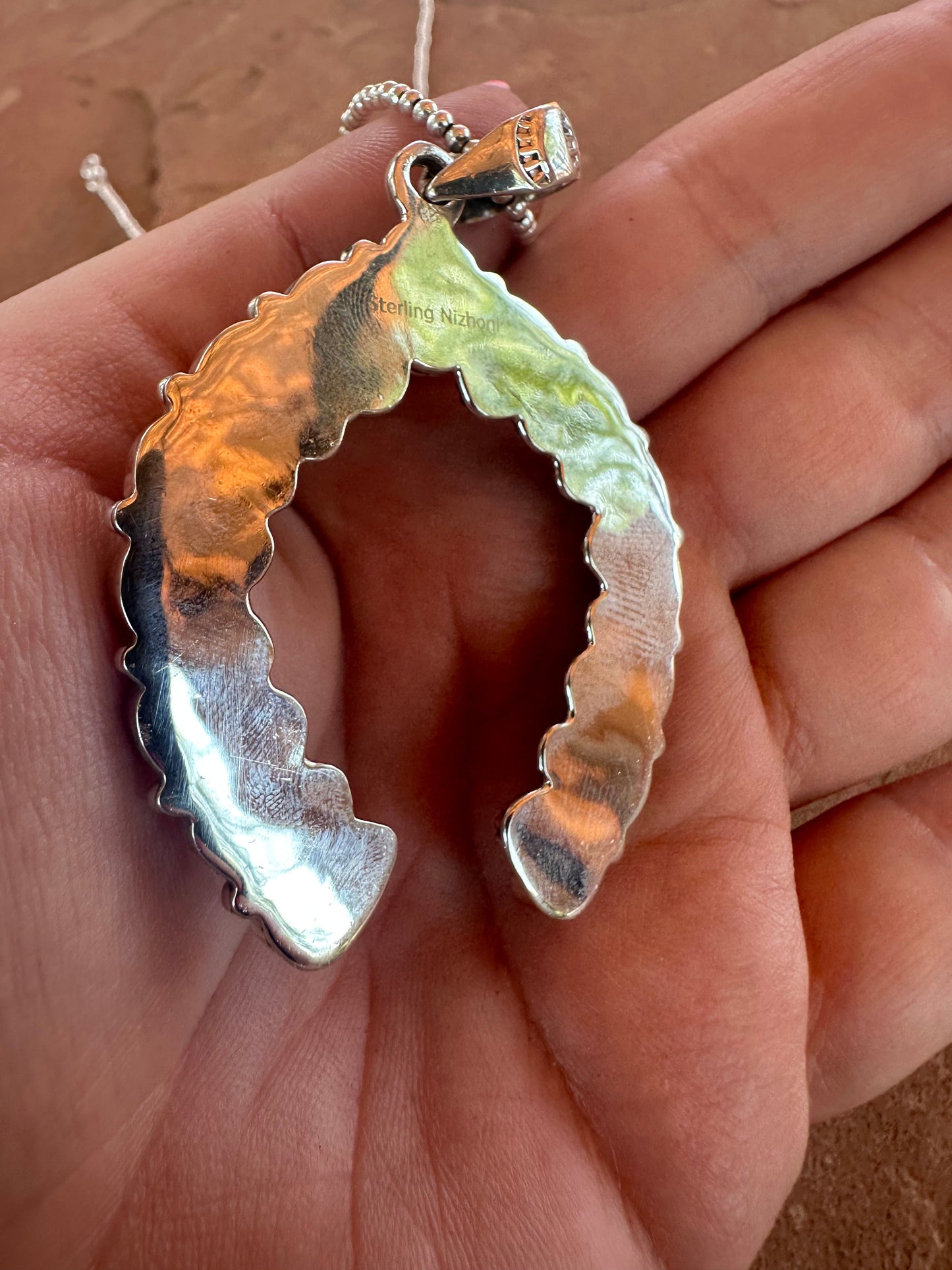 Beautiful Handmade Sterling Silver & Purple Fire Opal Naja Pendant