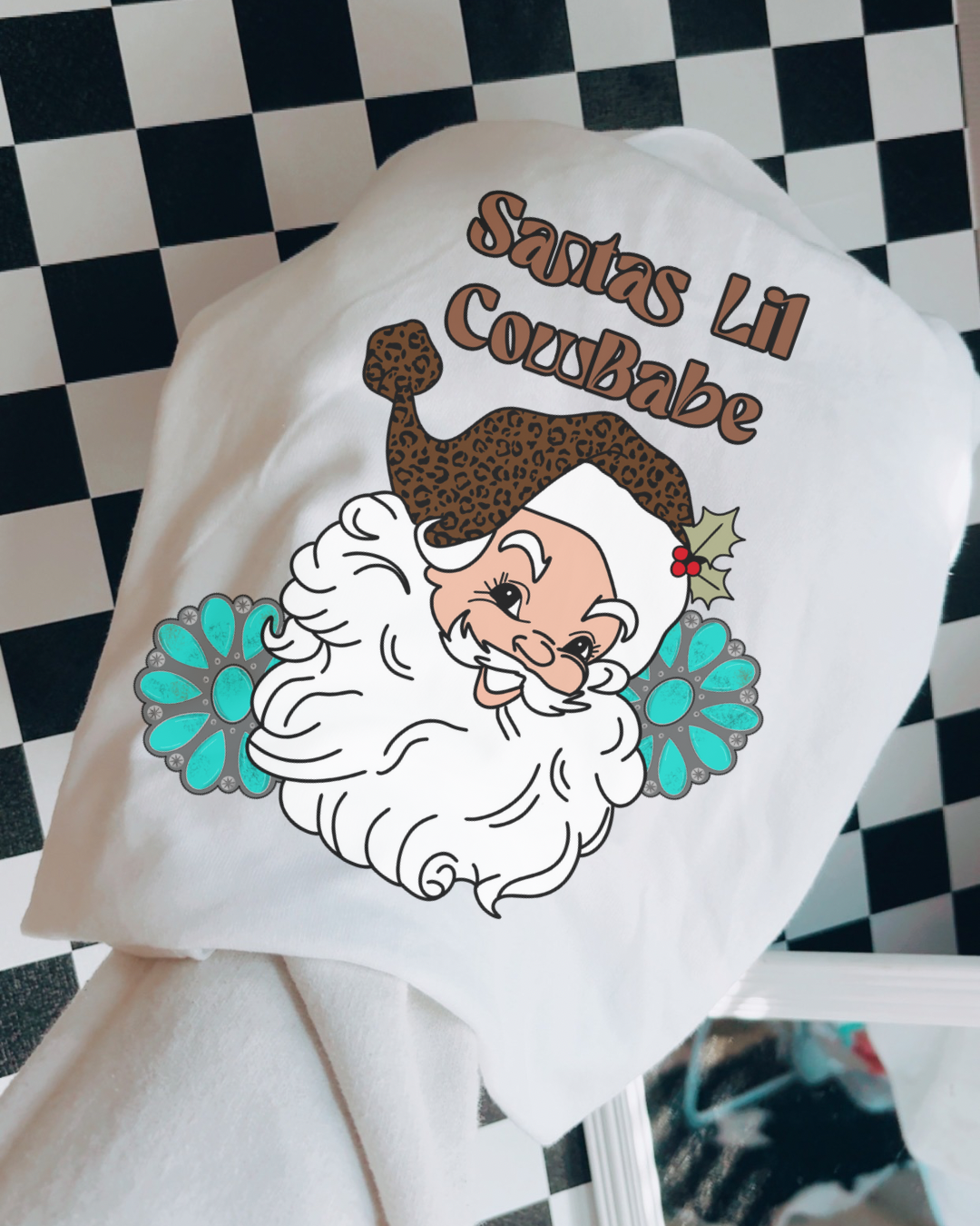 Santas little cowbabe sublimation T-shirt