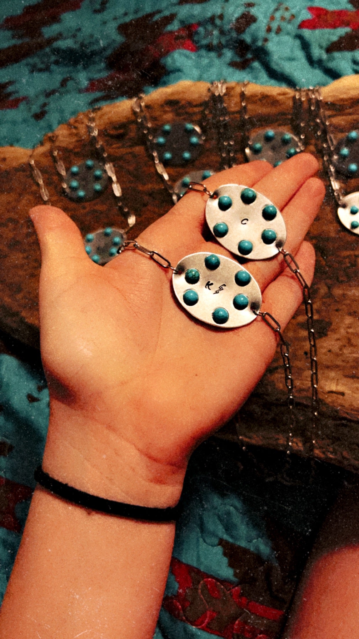 Custom stamped Oval necklace