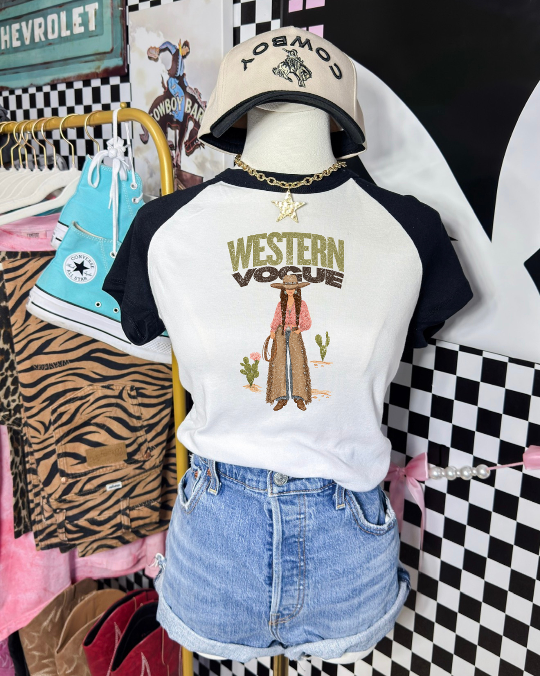 Western designer Baby Tee