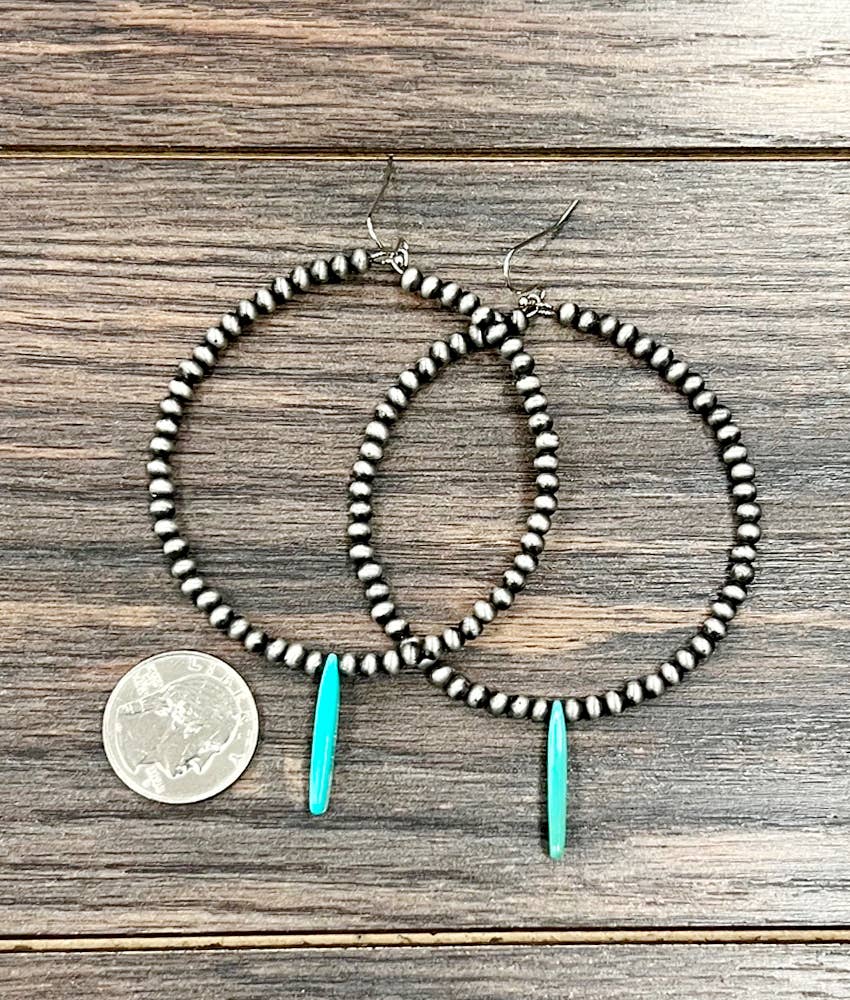 Bead Hoop Earrings