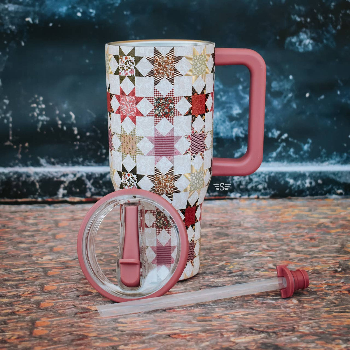 Petals and Patchwork WashEasy™ Flip Lid 32oz Tumbler