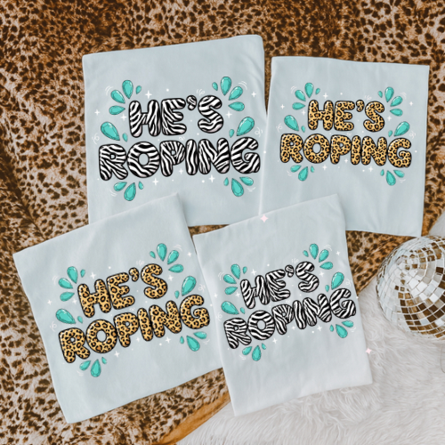 He’s roping animal print sublimation T-shirt