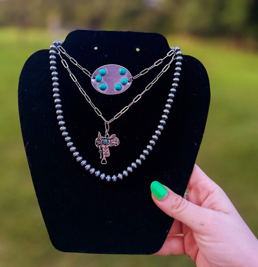 Custom stamped Oval necklace