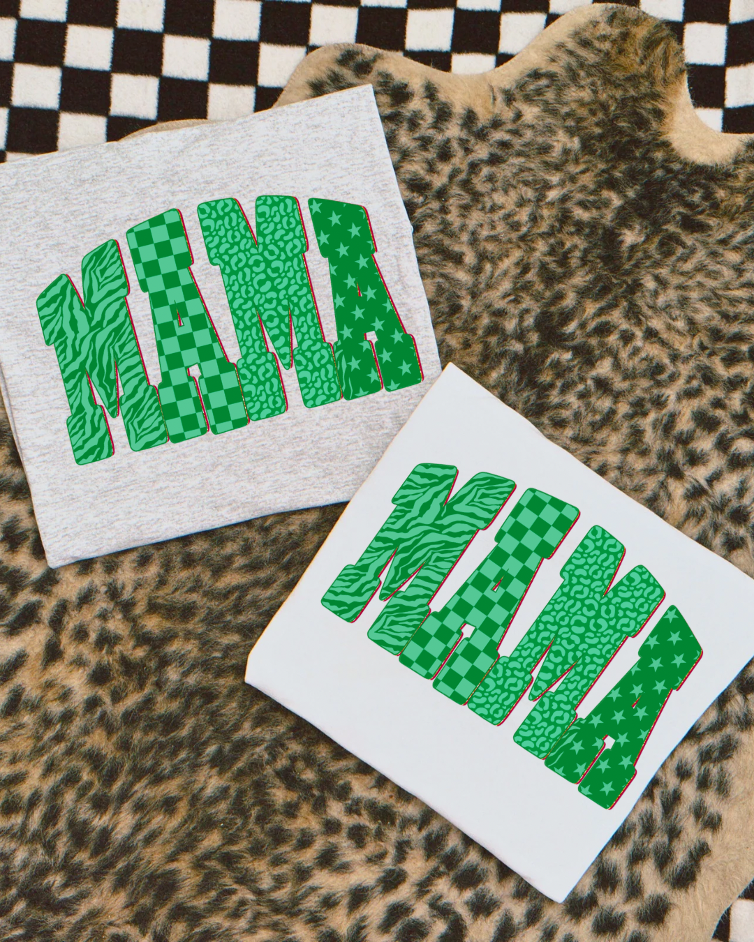 Mix print MAMA sublimation T-shirt