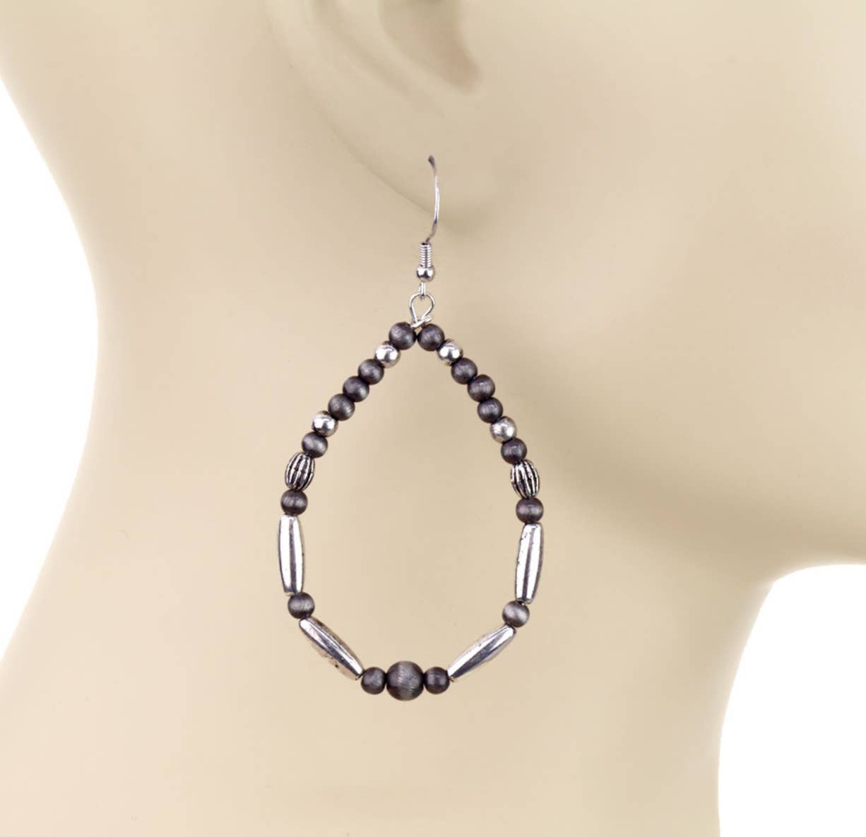 Pearl Round / Teardrop Dangle Earrings: COPPER - ROUND