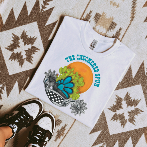 The checkered spur sublimation T-shirt