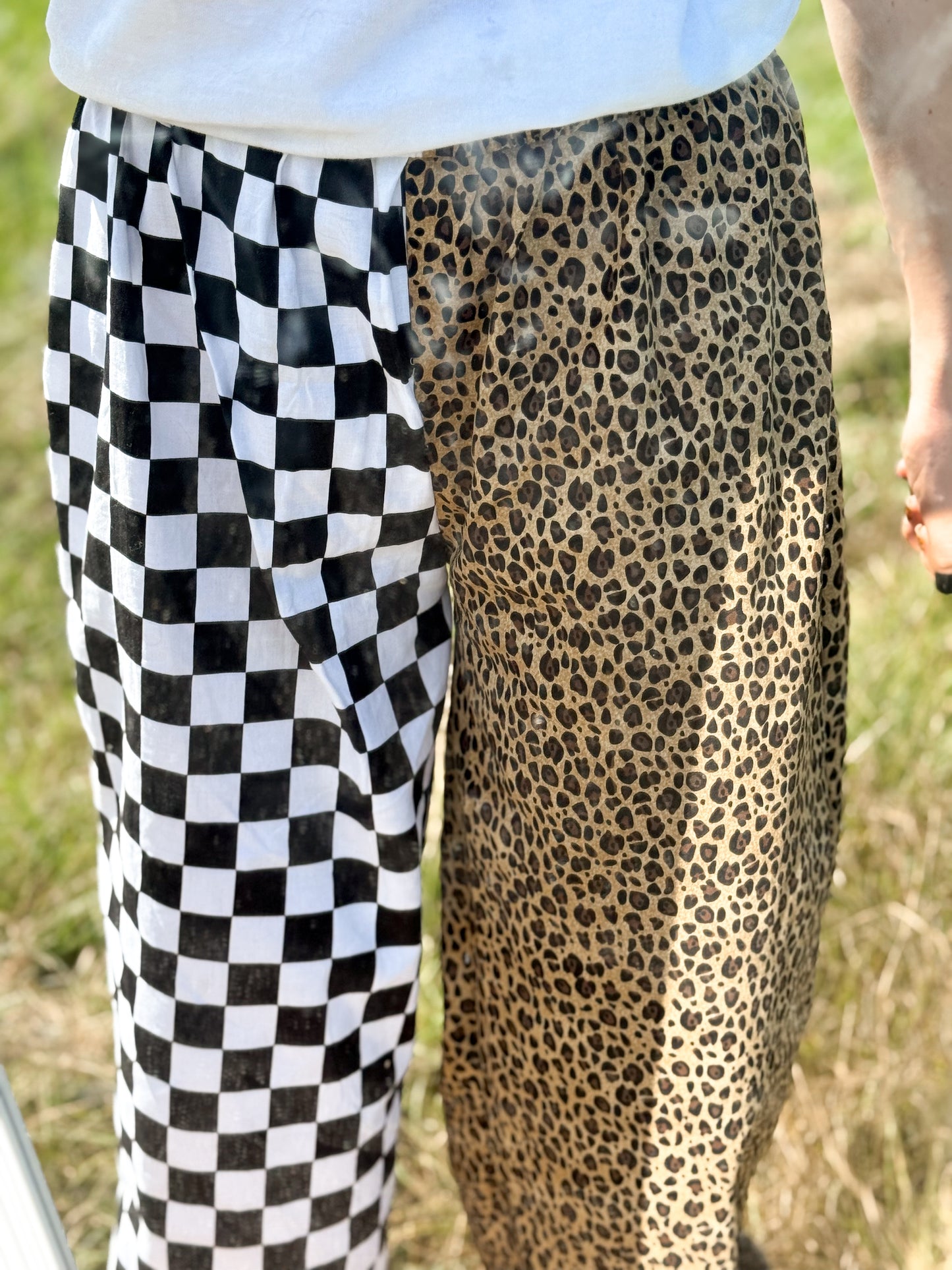 The mix print - boxer pants