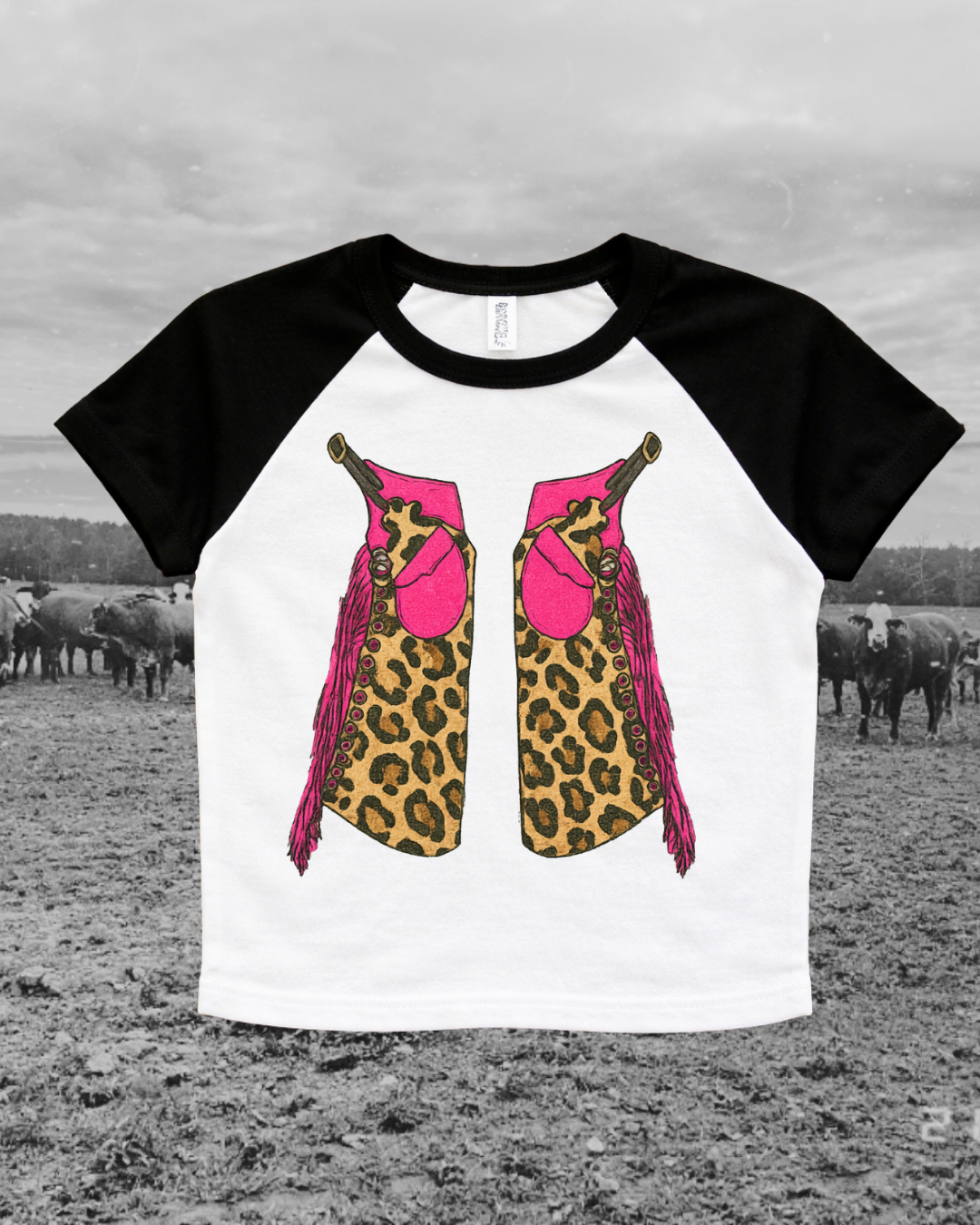 The cheetah chaps Baby Tee