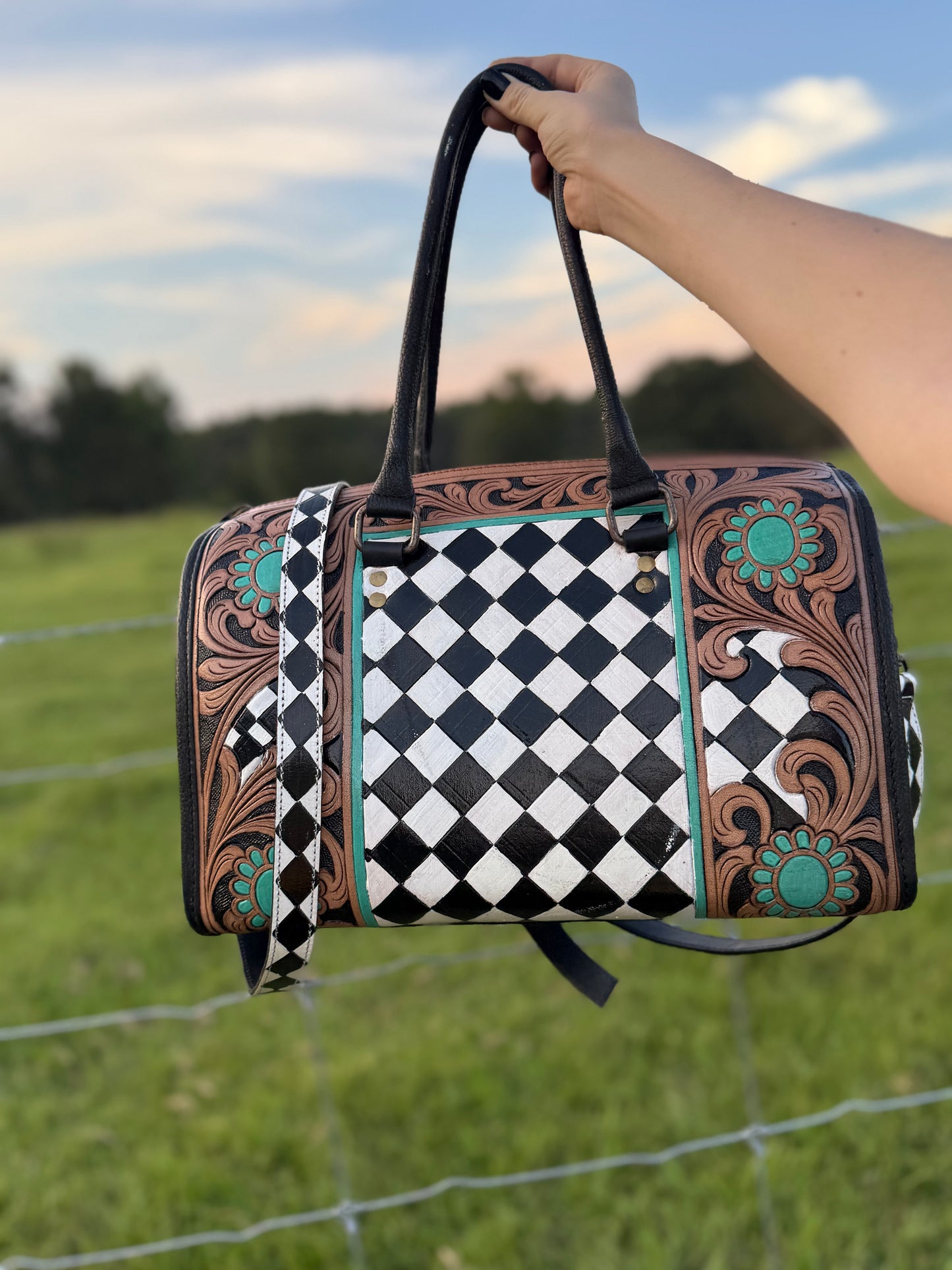 The Checkered Spur exclusive bag