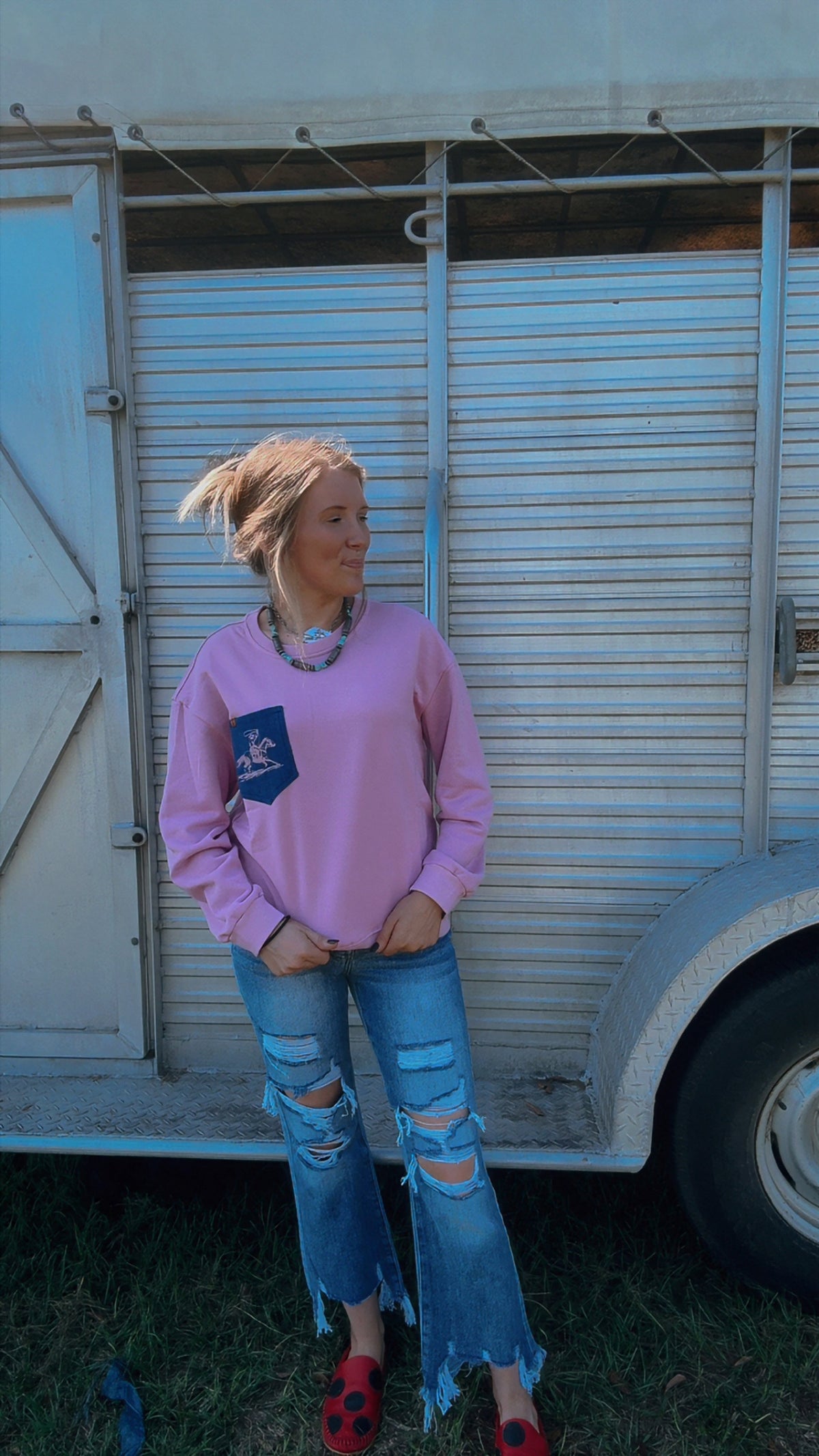 The cowboy cut mom jeans
