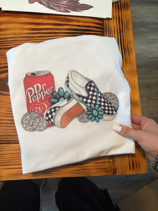 Dr Pepper + vans  sublimation T-shirt