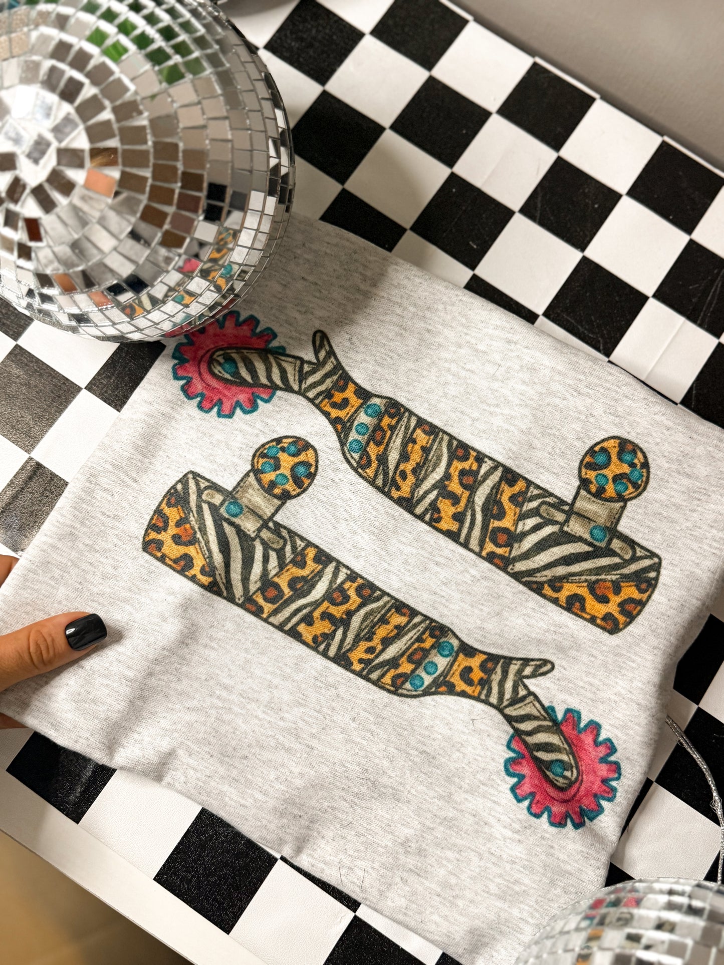 Double mix print spur sublimation T-shirt