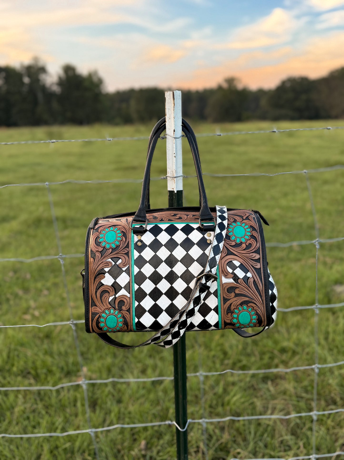 The Checkered Spur exclusive bag