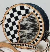 The canteen style checkered purse