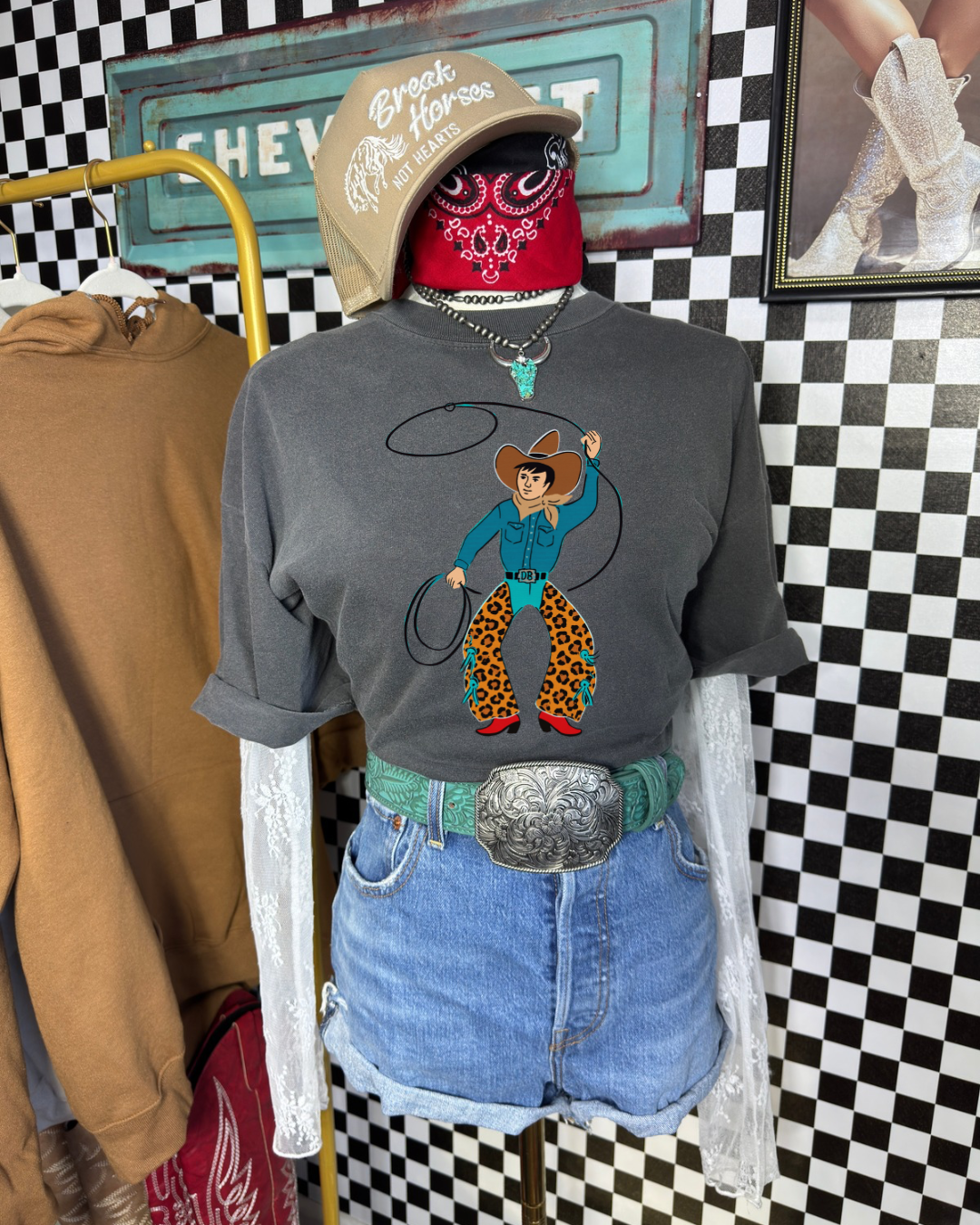 The bow legged cowboy comfort color shirt