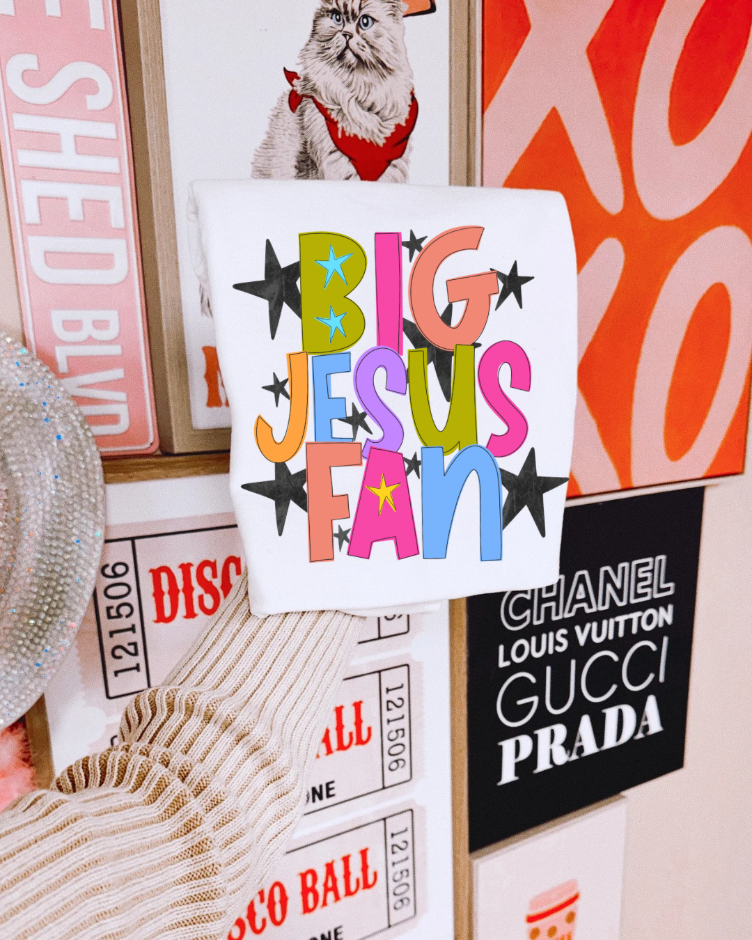 Big Jesus Fan sublimation T-shirt