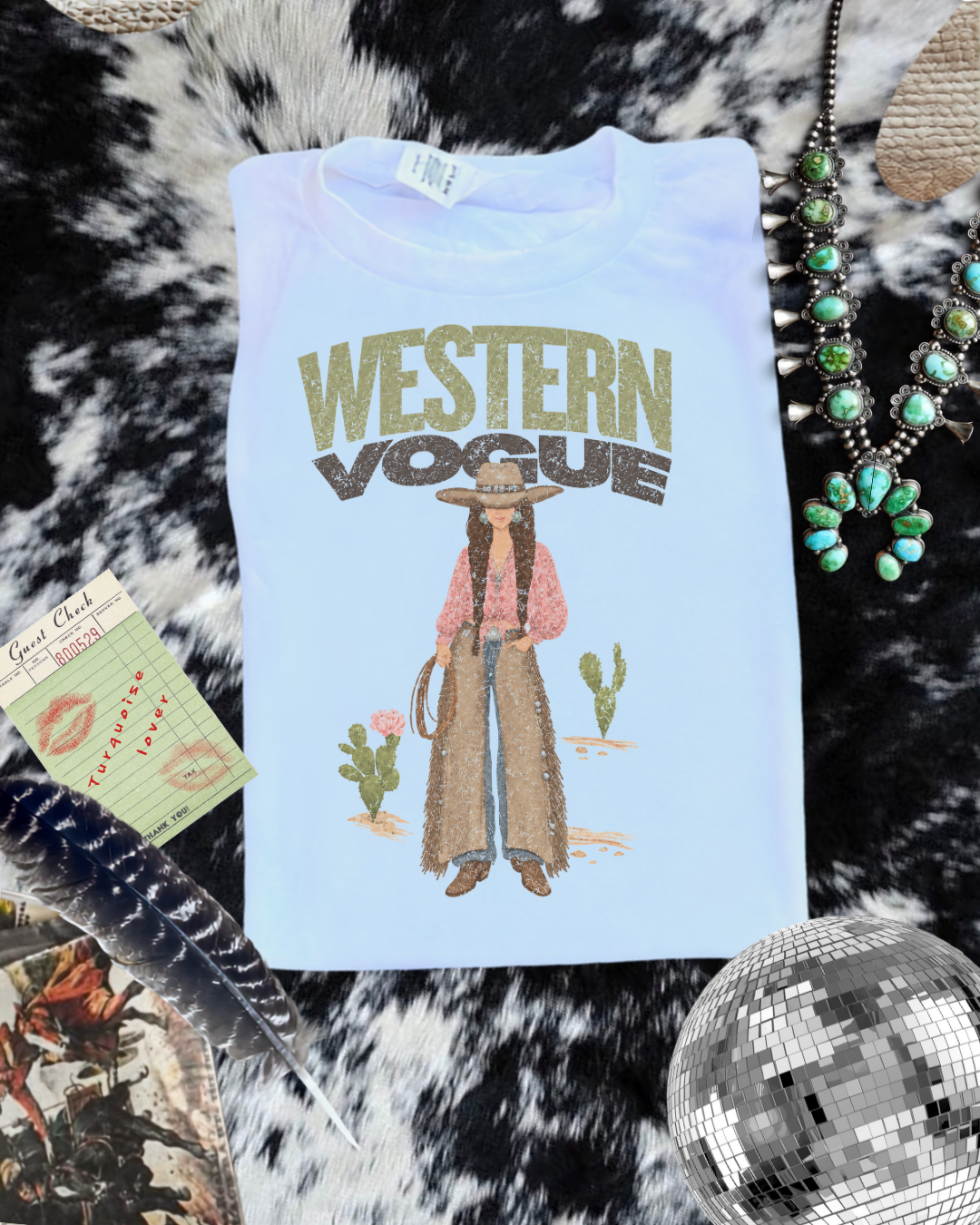 Western designer sublimation T-shirt