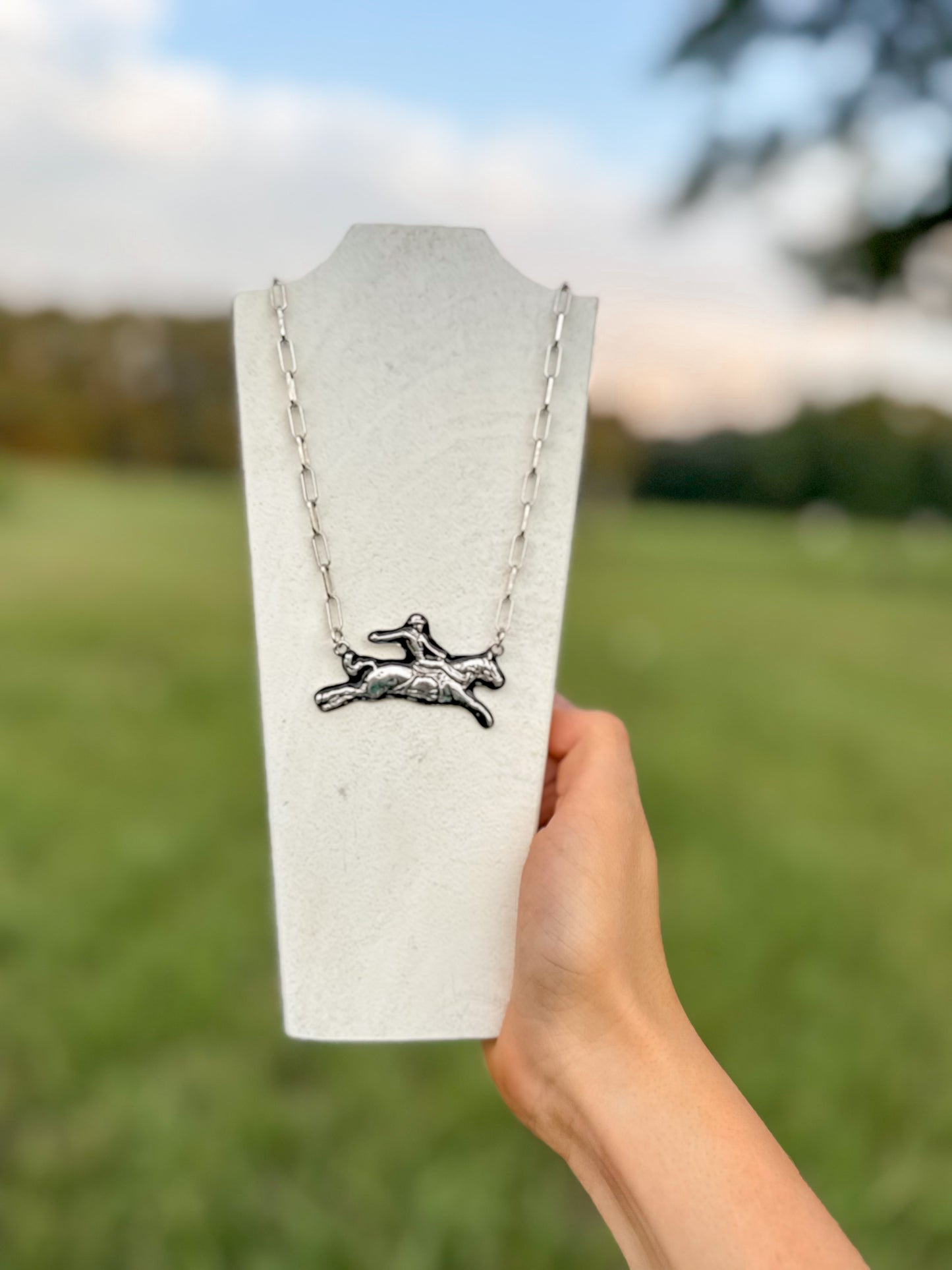 Western Bronc Rider Necklace