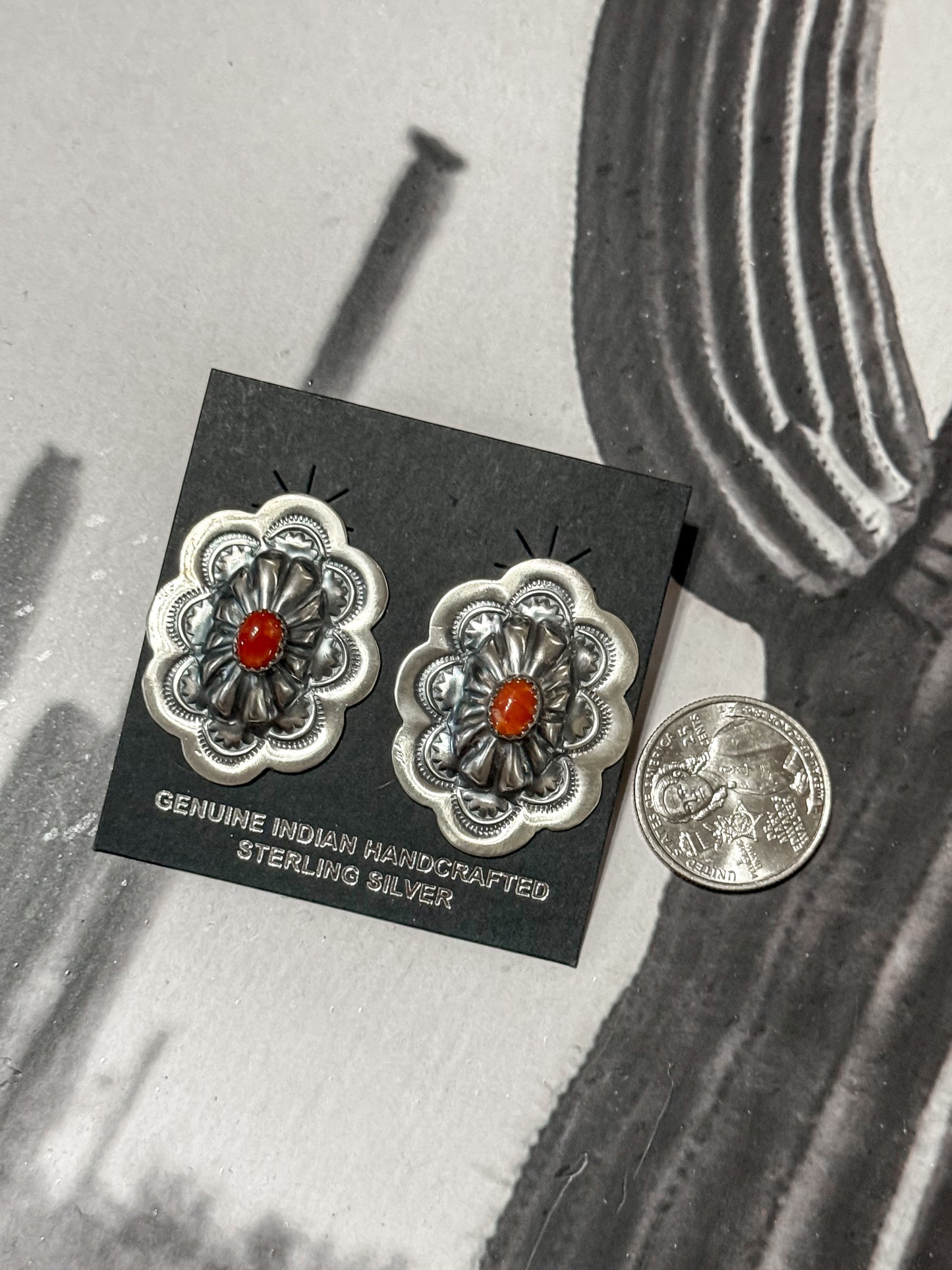 The little red concho earrings