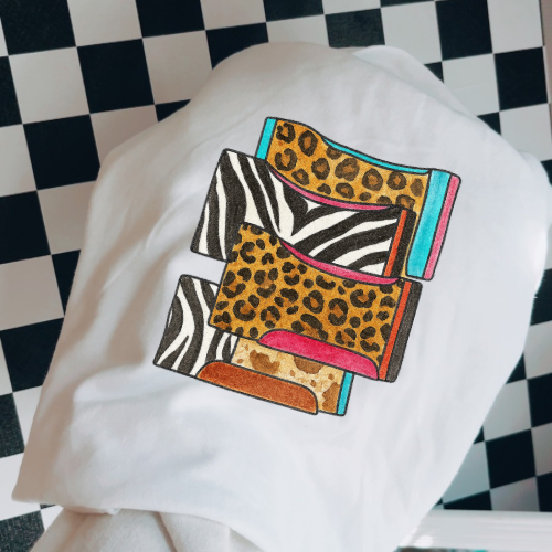 Mix print saddle blankets sublimation T-shirt