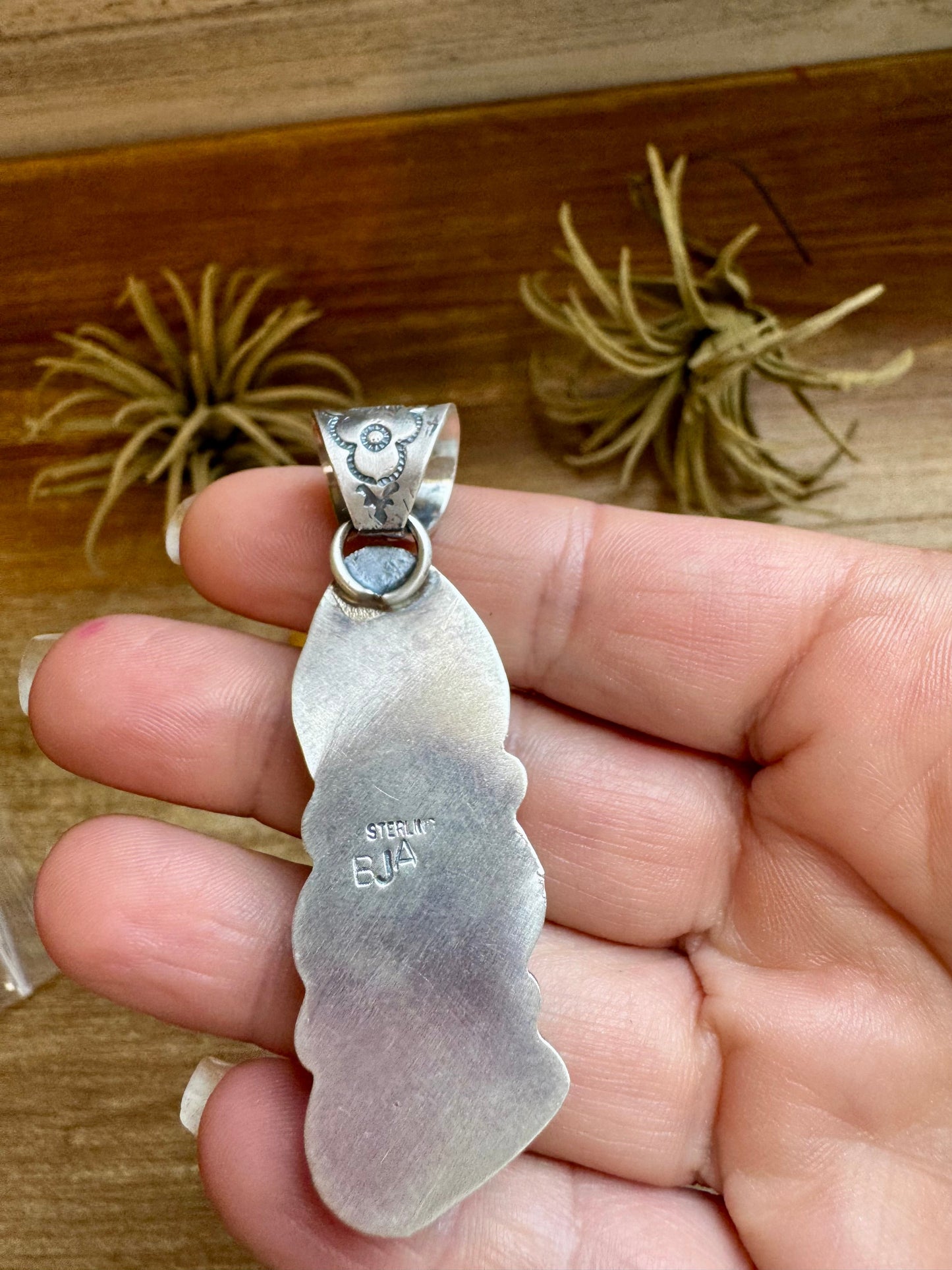 3-Stone Pendant – Orange Spiny & Green Turquoise by Boyd Ashley