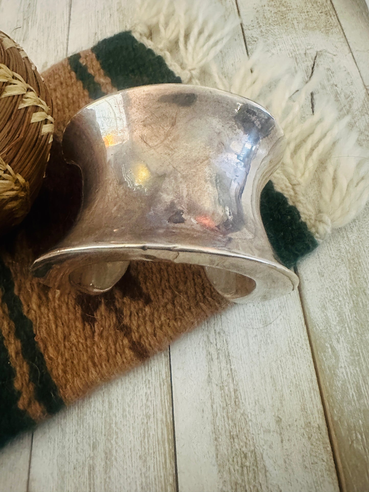 Vintage Old Pawn Navajo Sterling Silver Cuff Bracelet