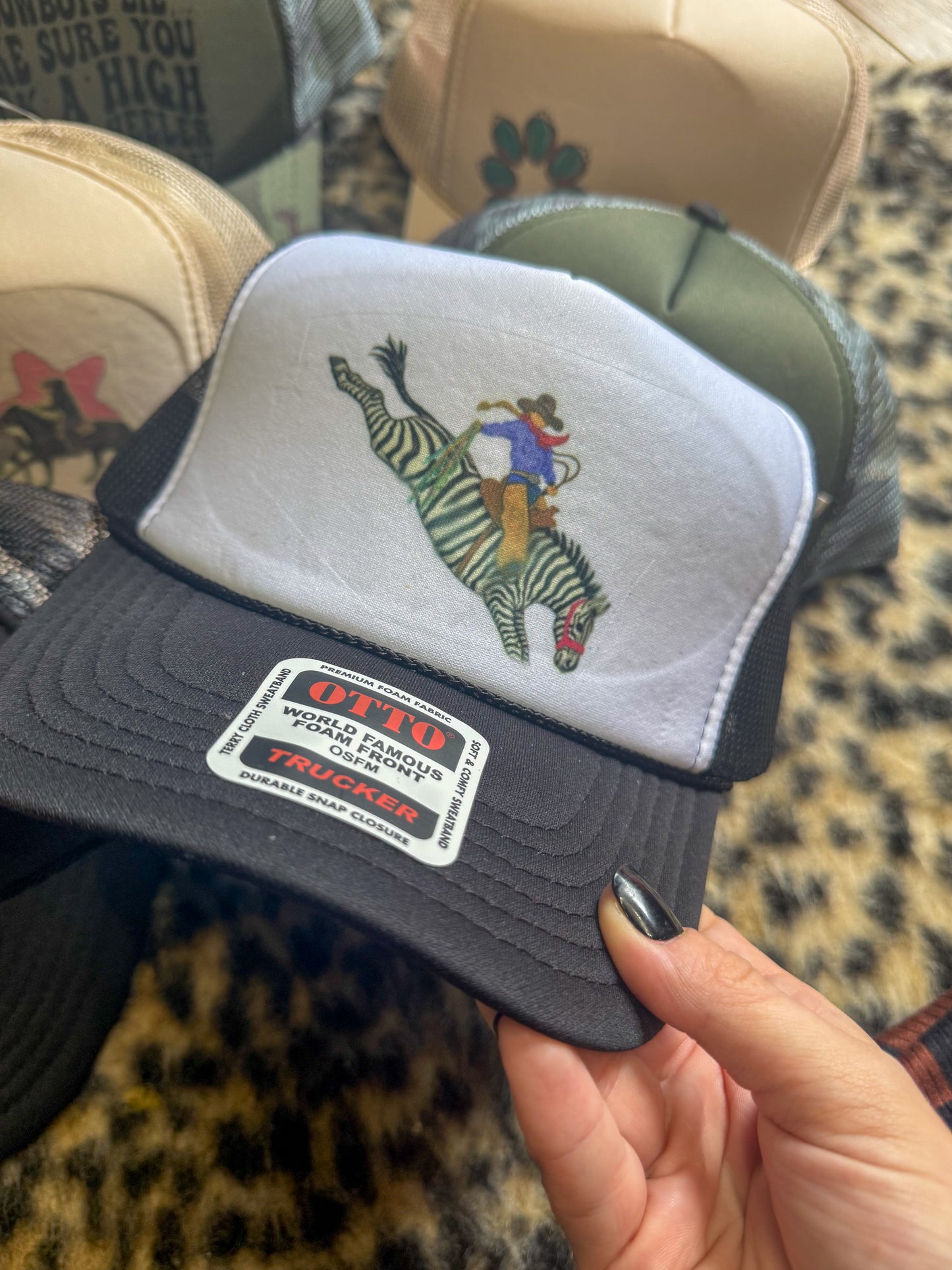 The bucking zebra hat