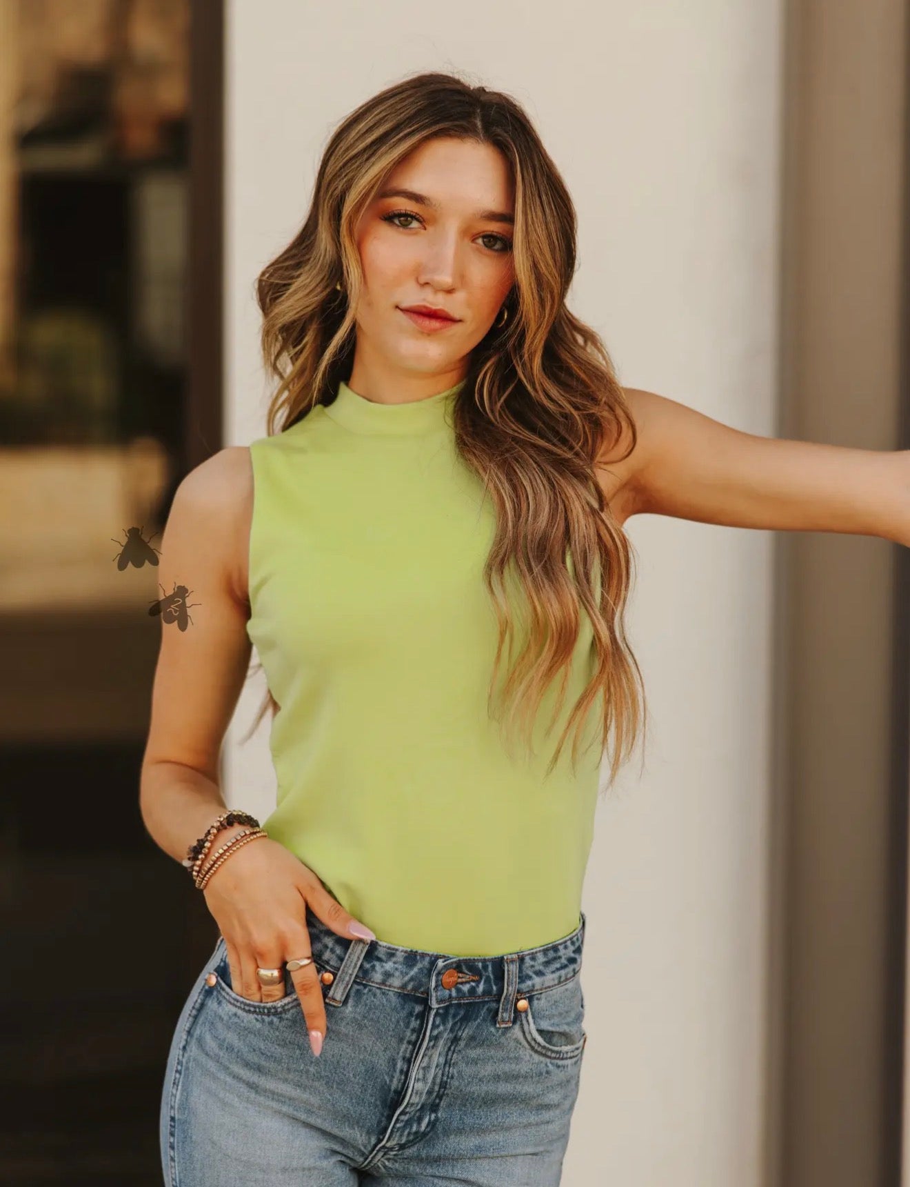 Cloud basic mock neck top