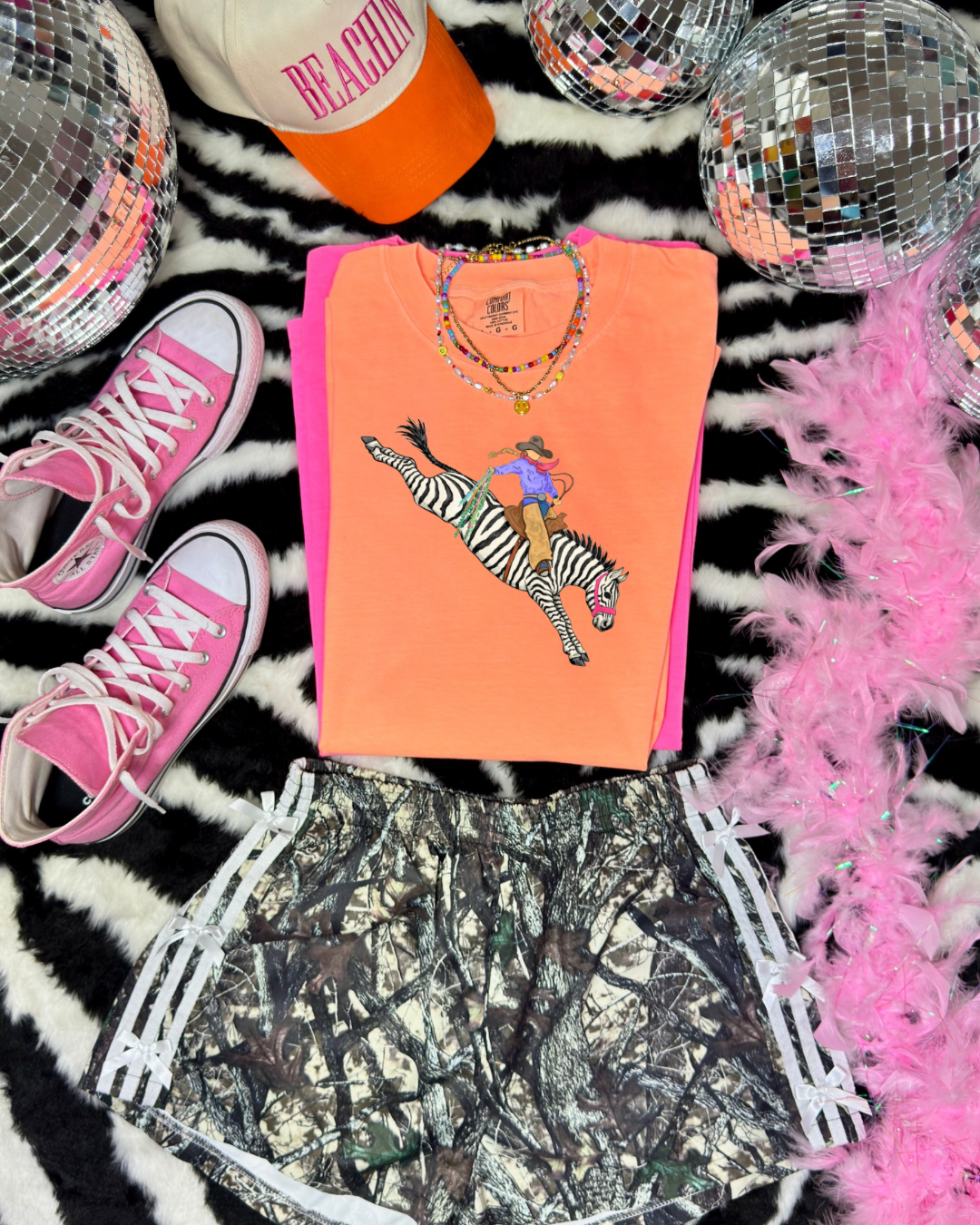 Bucking zebra comfort color shirt