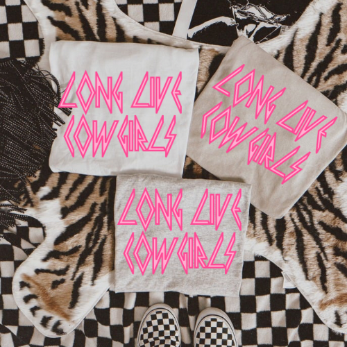 Long live cowgirls pink sublimation T-shirt