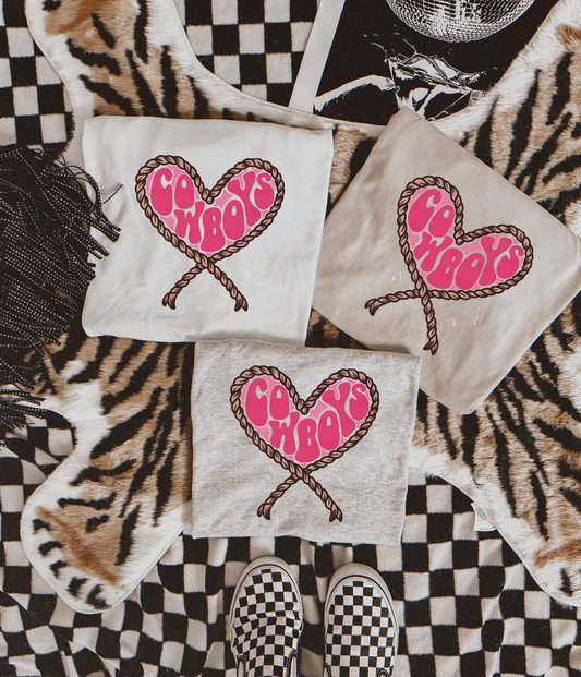 Cowboys heart sublimation T-shirt