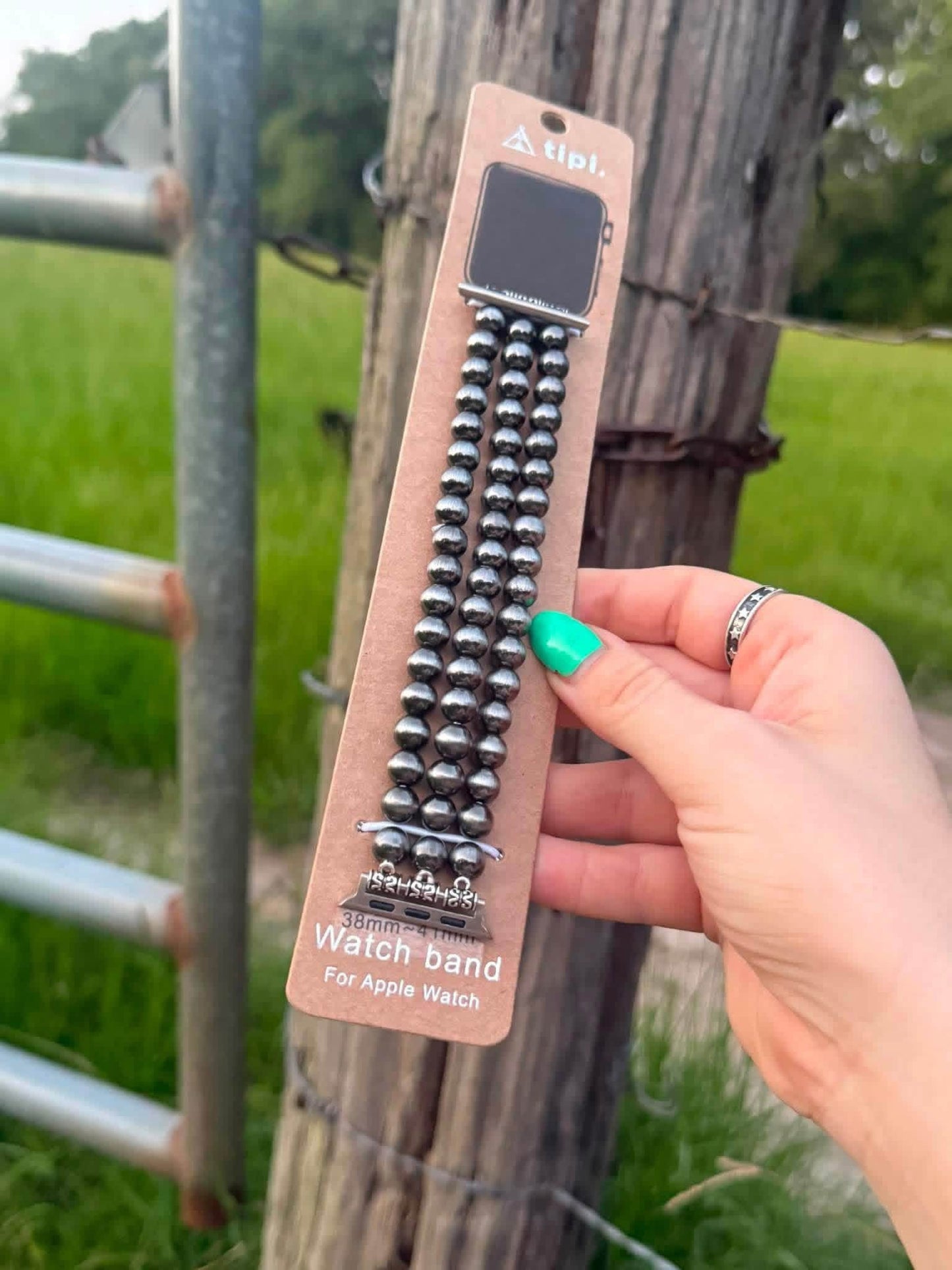 Silver pearl watch band preorder