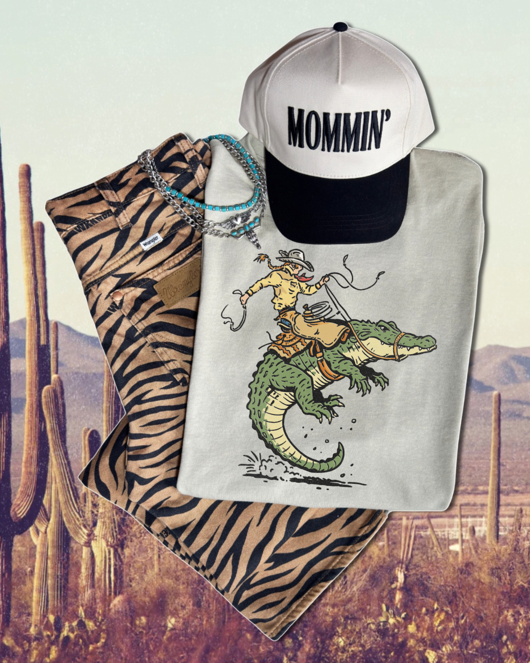 The Cajun cowgirl sublimation T-shirt