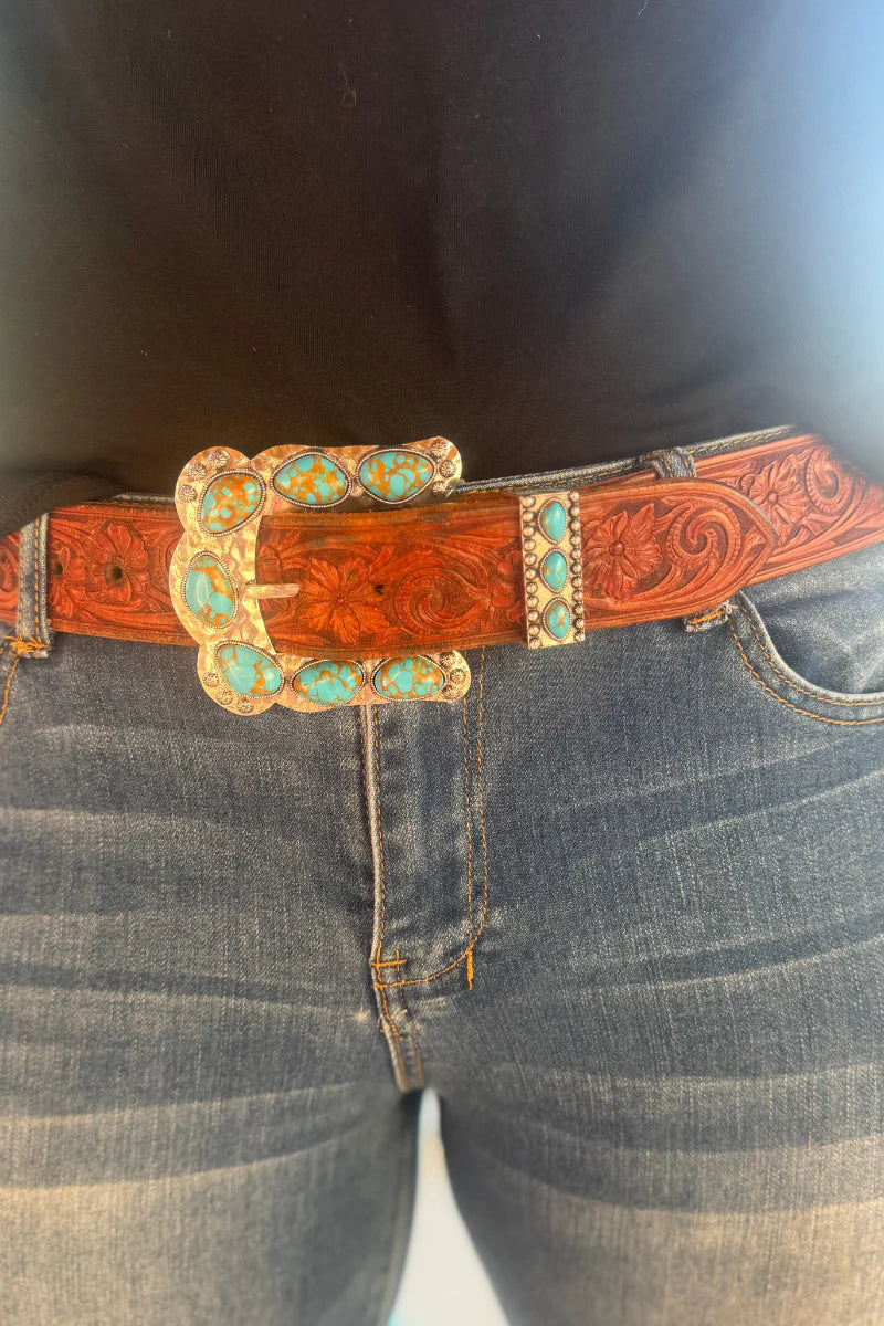 Turquoise belt buckle