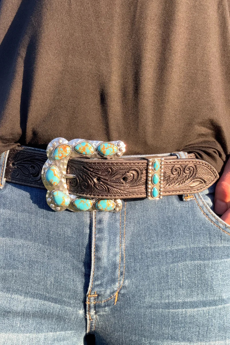 Turquoise belt buckle
