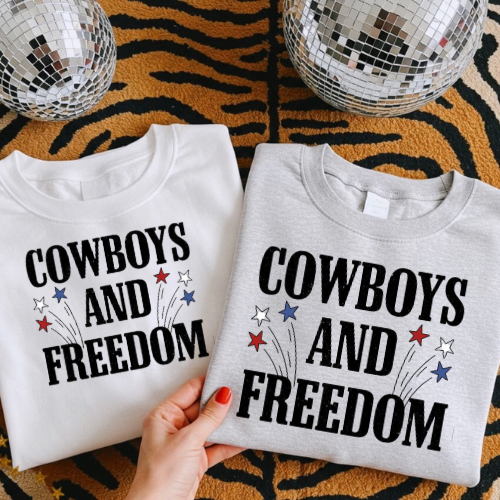 Cowboys and freedom sublimation T-shirt