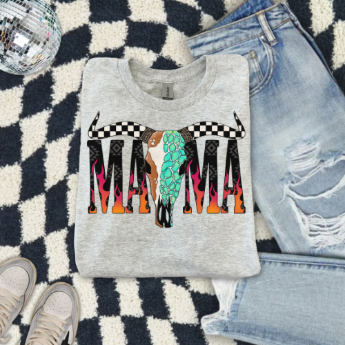 Mama longhorn sublimation T-shirt