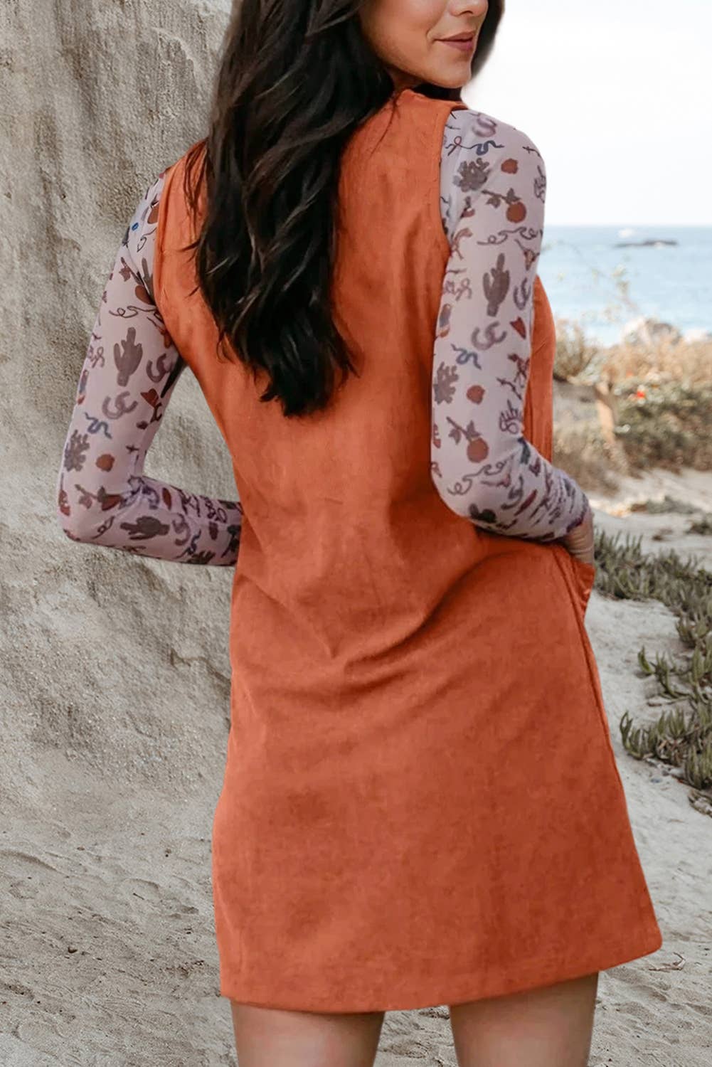 Western Embroidered Pocket Pre-fall Dress