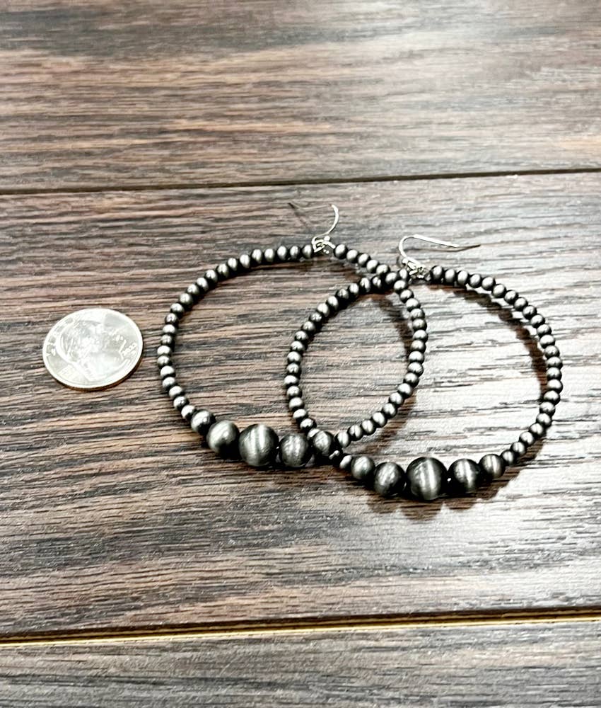 Handmade Bead Hoop Earrings