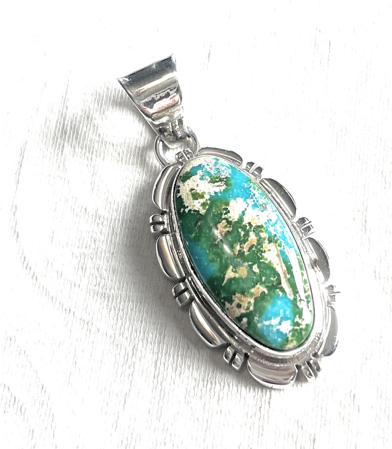 Navajo Sterling Silver & Turquoise Pendant
