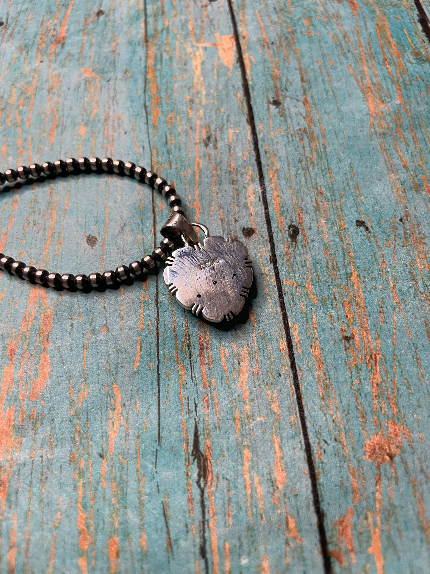 Zuni Sterling Silver And Multi Stone Inlay Pendant