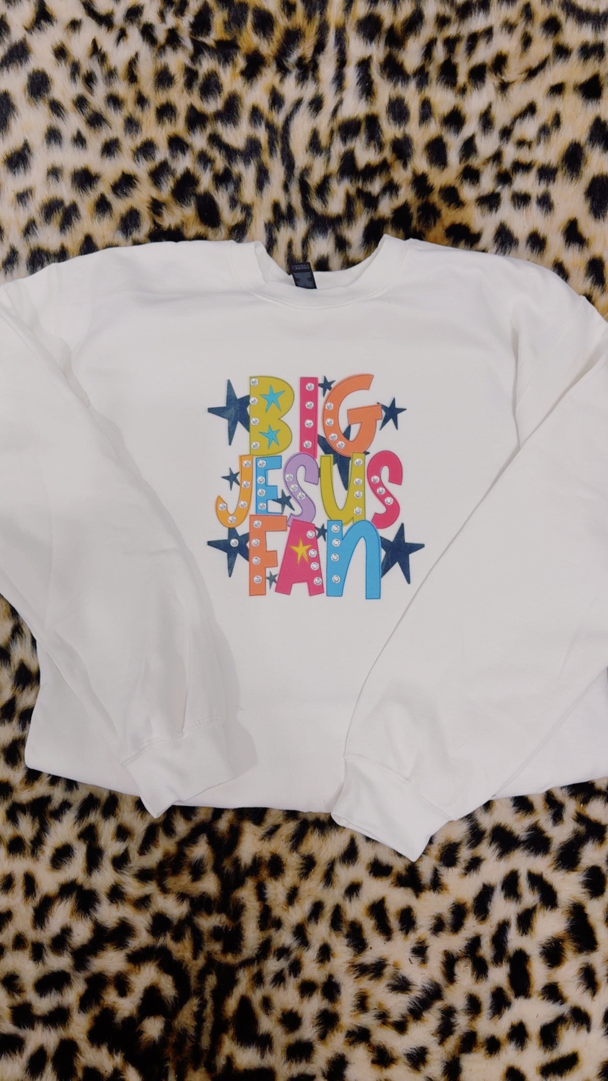 Big Jesus fan bling  sweatshirt