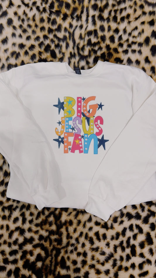 Big Jesus fan bling  sweatshirt