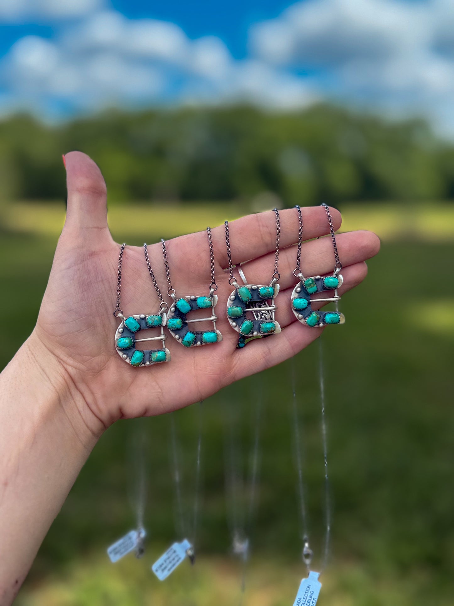 Authentic belt buckle necklace