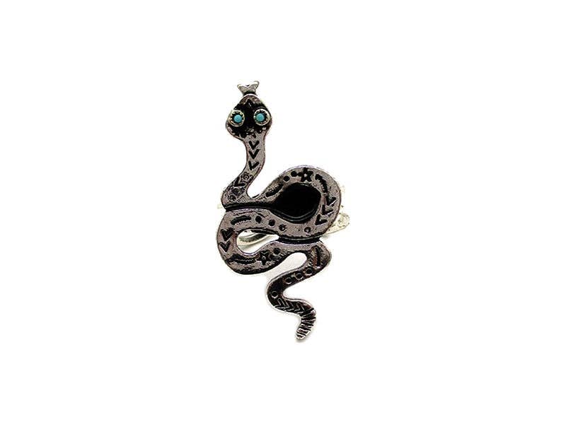Western Snake Turquoise Cuff Ring